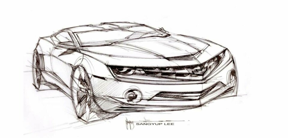 A 2006 sketch of a new generation of Camaro by SangYup Lee Lee-Camaro Sketch