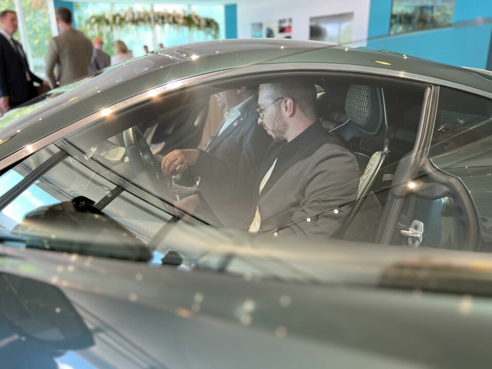 Tweed extends from the seat to the headlining, a lovely touch Aston Martin Valour at Goodwood with Miles Nurnberger_155344790_iOS (1)