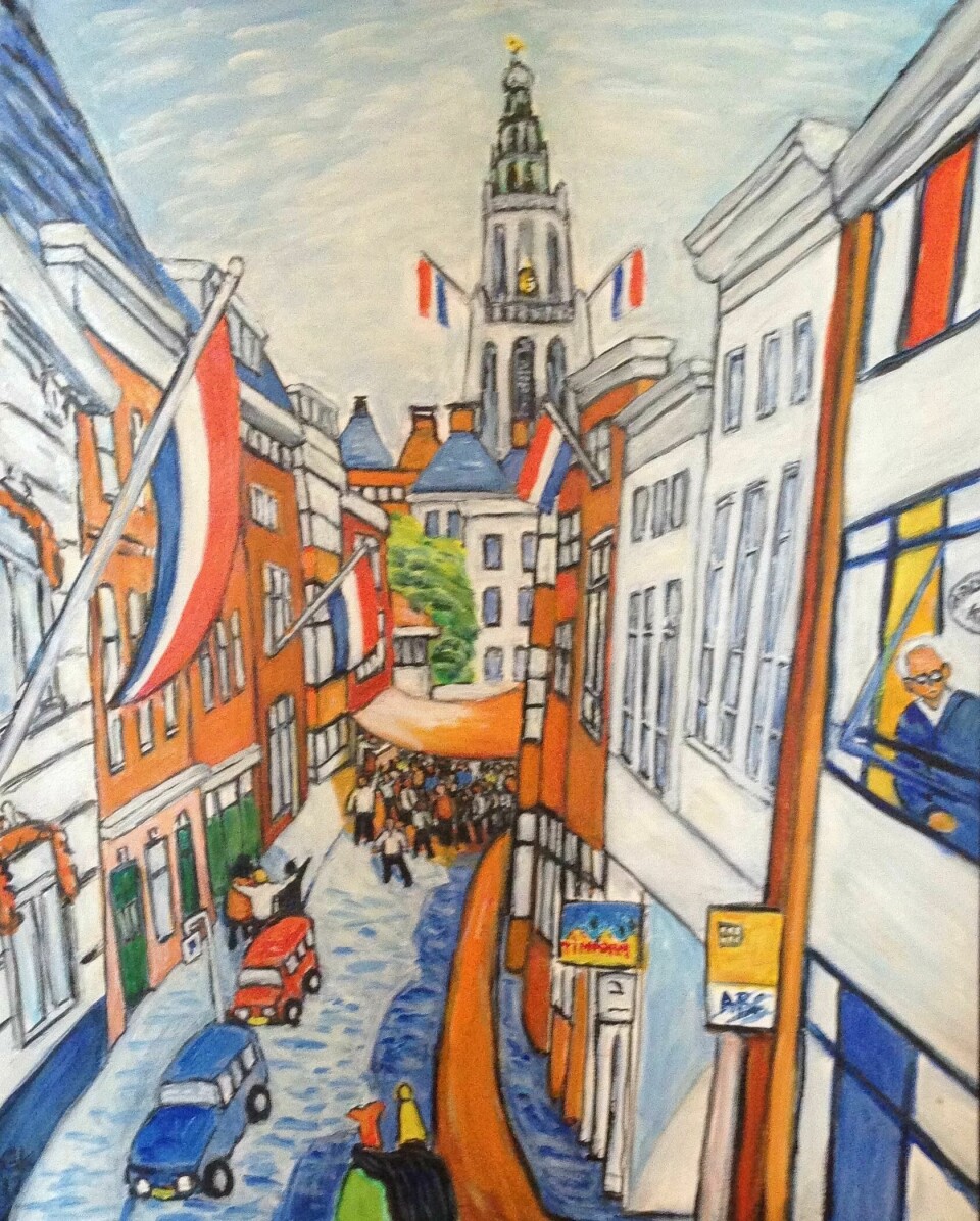 Painting of Groningen by Gerrit Korteweg Amko Leenarts painting of Groningen