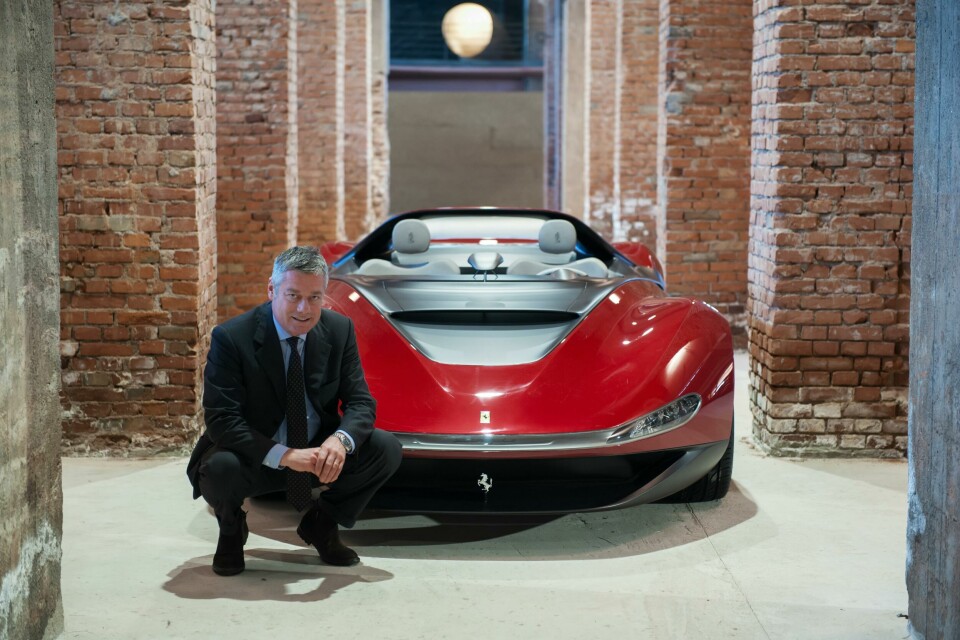 Paolo Pininfarina with the Sergio concept, dedicated to his father Sergio Paolo Pininfarina - with the Sergio concept dedicated to his father Sergio Pininfarina