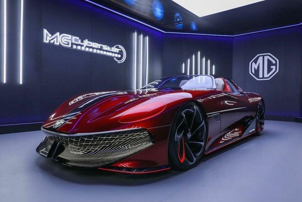 The 2021 MG Cyberster concept 2021 MG Cyberster concept - ext F3Q 1024w