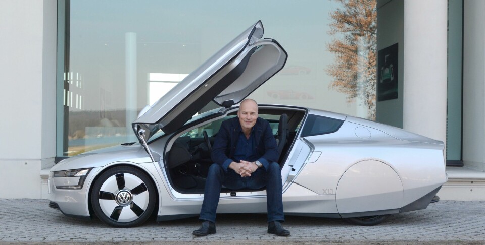 Peter Wouda, the studio’s most recent boss, with the XL1 Xl1 Peter Wouda Fce
