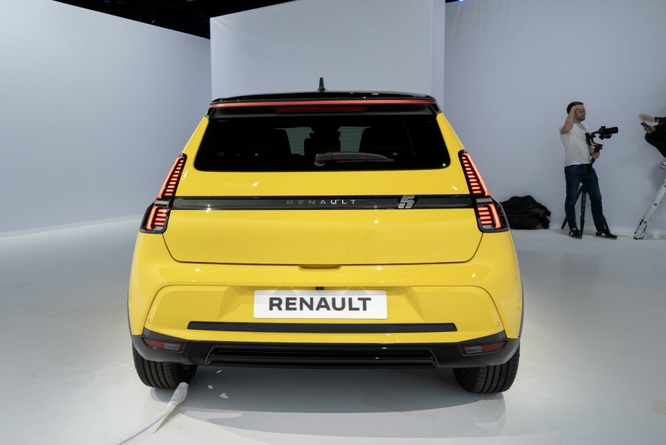 Rear of the production-ready Renault 5 E-Tech Electric 7. Renault 5 E-Tech - ext rear-on