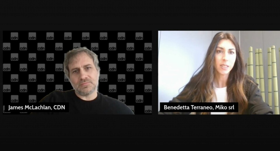 Watch: Benedetta Terraneo on technical innovation at Miko Srl Benedetta Terraneo and James McLachlan