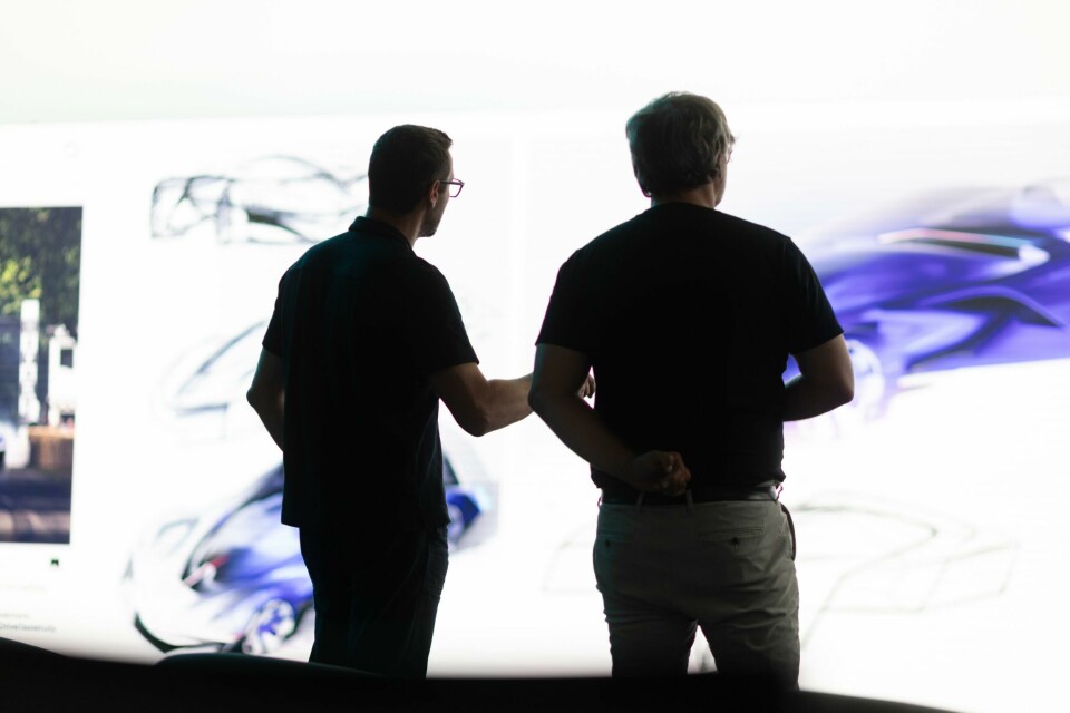 Antony Villain (left) head of design at Alpine CDN-Renault-24-3250