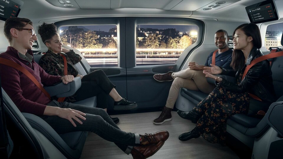 Autonomous vehicles present perhaps the biggest overhaul automotive interior design has ever faced Cruise Origin_People_inside_night-small