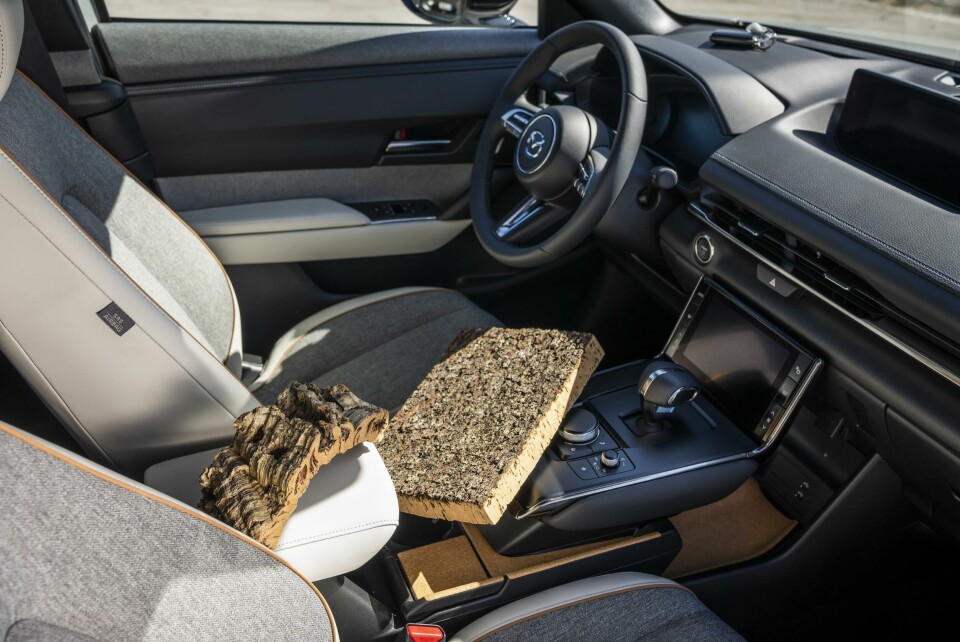 The Mazda MX-30 showcases innovative uses of cork Mazda MX-30 interior 2 with cork