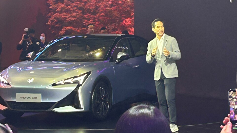 BAIC’s Anthony Lo on the Arcfox stand at Shanghai Auto Show 2025 Anthony Lo Arcfox 2025 launch Shanghai