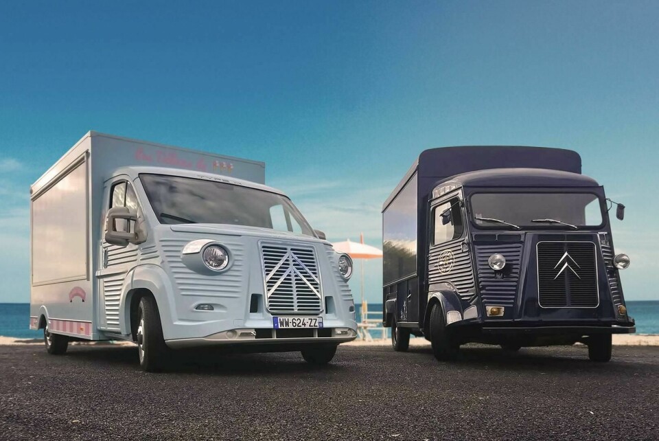 The Type H Citroen restomod (left) next to the original HY van, now more than 70 years old Type H Citroen restomod exterior 7