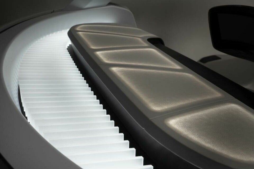 Underlit Insqin artificial leather behind the control panel in the K 2019 concept from Covestro Covestro1708196214