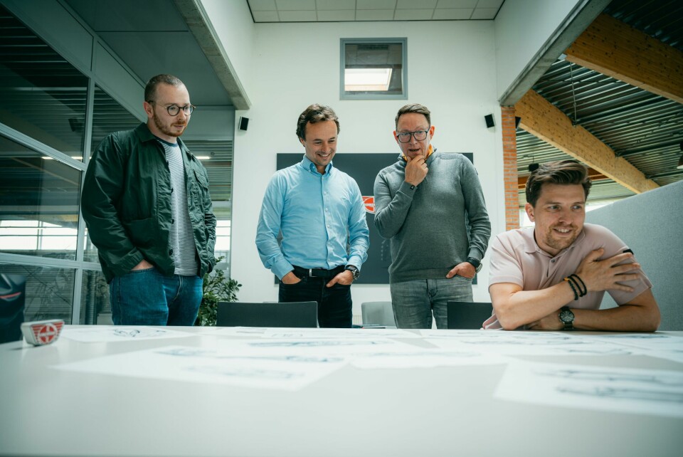 Right to left: Jordi Wiersma, Amko Leenarts, Denis Donkervoort, CDN’s Freddie Holmes Car Design News - Donkervoort -1