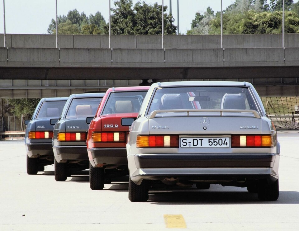 1982 Merc 190 range 1982 Merc 190 range - ext rear-on 1600w