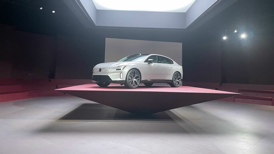 First Sight: Volvo’s Jeremy Offer on the ES90 and beyond HERO Volvo ES90 - ext F3Q L (on launch plinth)