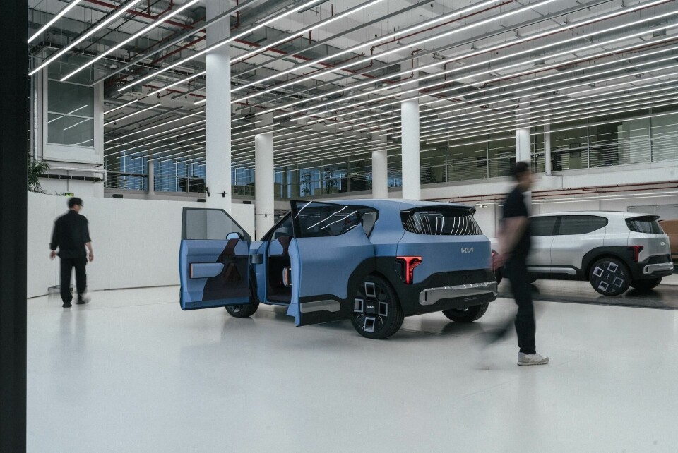 EV2 model at the Kia Europe Design studio Double-height studio & EV2 model - Kia Europe Design