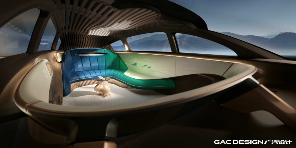 The radical interior of the GAC Space concept GAC Space concept interior-sequential lights