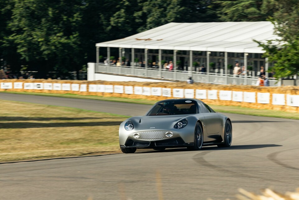 The Aim EV Sport 01 on the Goodwood track The Aim EV Sport 01 on the Goodwood track