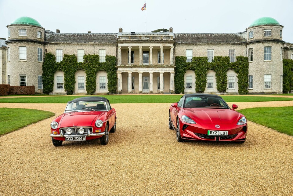 Old and new at Goodwood MG Cyberster at Goodwood CentralFeature2024Edit-18