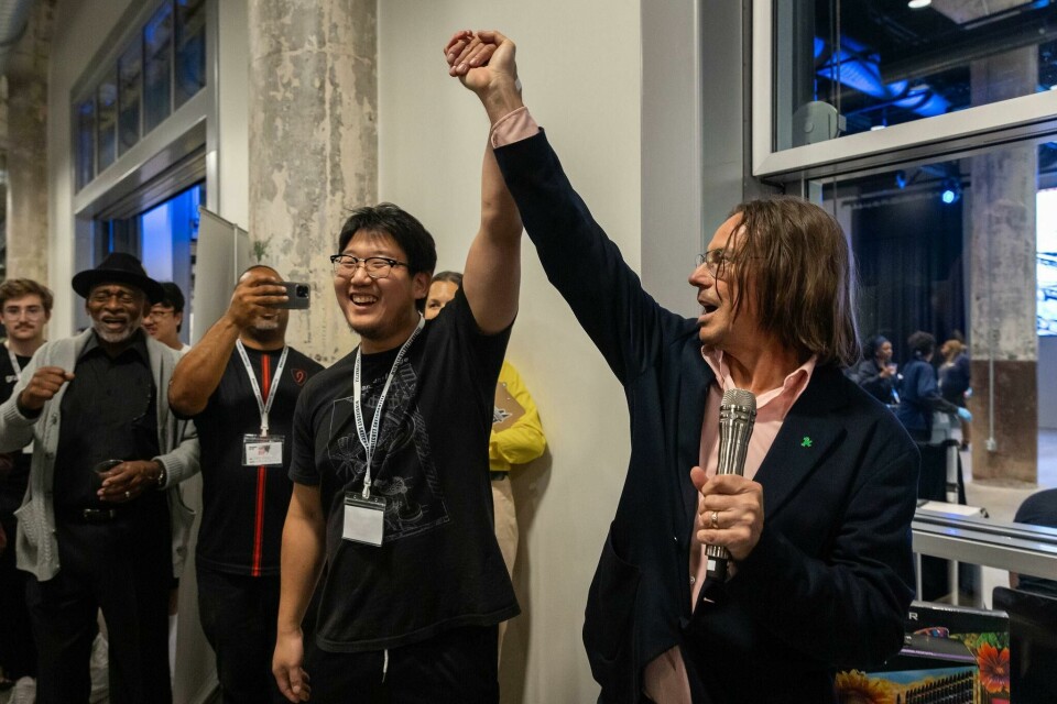 Brook Banham with 2023 winner Chris Ban Middlcott Sketchbattle 2023 _REDbyMorgan-200