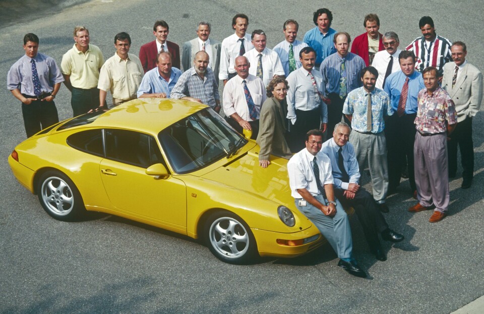 A young Tony Hatter with the Porsche design team Porsche young Tony Hatter