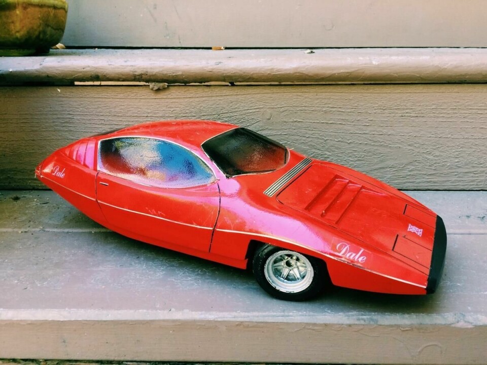 An early model of the Dale showed a promising design. Italian sports car styling themes of the early 1970s are more prominent here than in later full- scale versions The Dale Scale Model