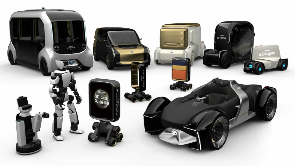A selection of Toyota’s mobility solutions for every scale and purpose, some even for humans… CES Toyota Mobility-Products-Compilation