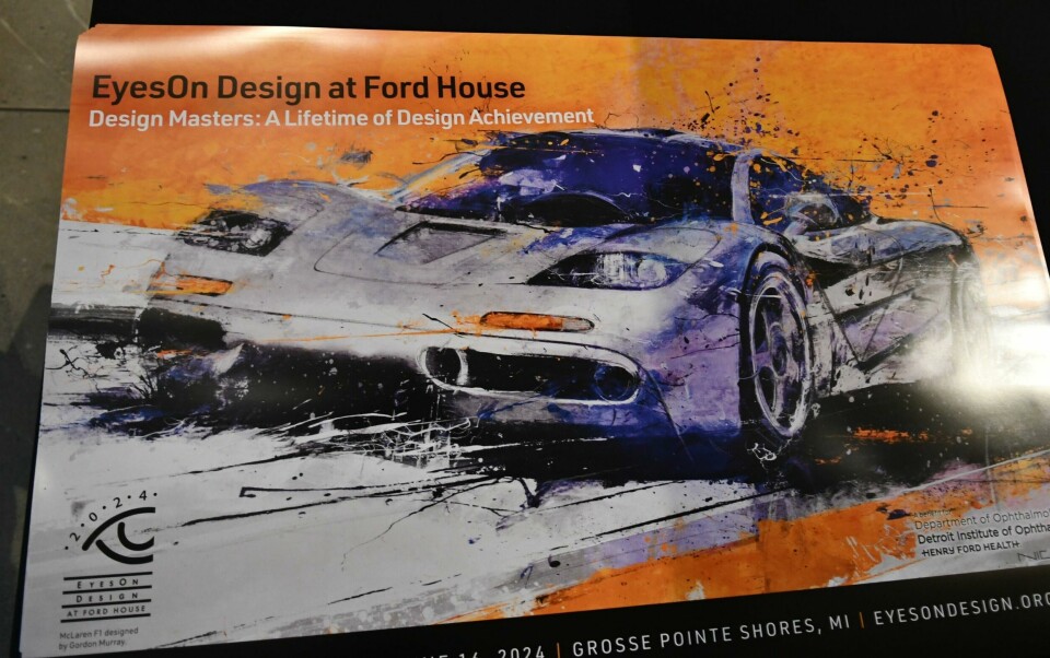McLaren poster honouring Gordon Murray at EyesOn Design 2024 McLaren poster at EyesOn Design 2024_8777