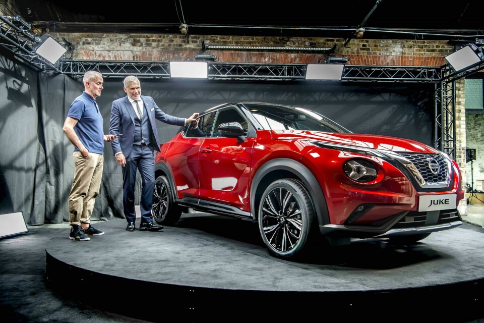 Guy B & Matt Weaver at the launch in London Guy B & Matt W - Juke mk2 a