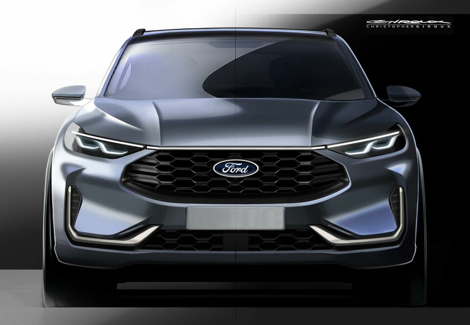 The new headlights of the Kuga 2023_FORD_KUGA_Sketches_8