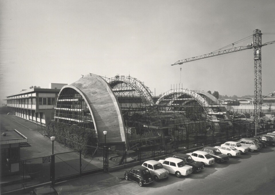 The Pininfarina wind tunnel under construction in 1971 *1971 Pininfarina wind tunnel - build