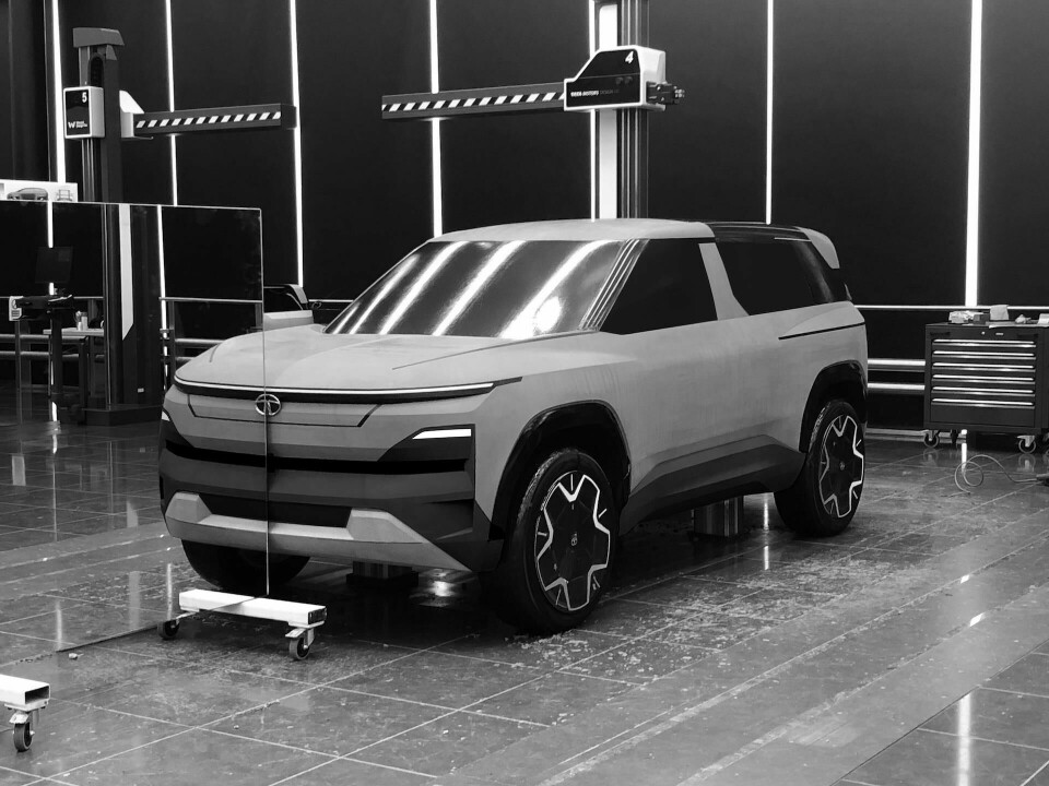 A full-size clay model of the Tata Sierra full size clay Tata Sierra FRONT-2