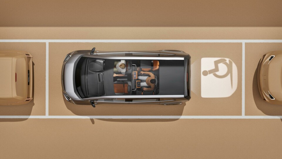 A light projection indicates how much space should be given for access at the rear 6 Motability Operations - CALLUM - eVITA concept - Ramp light projection