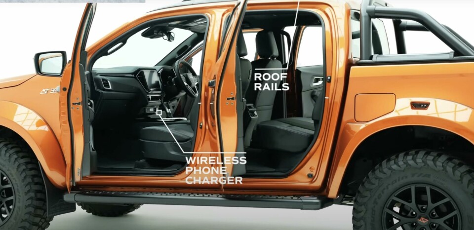 Interior is more tham ample, but infotainment needs work Isuzu D-Max AT35 interior