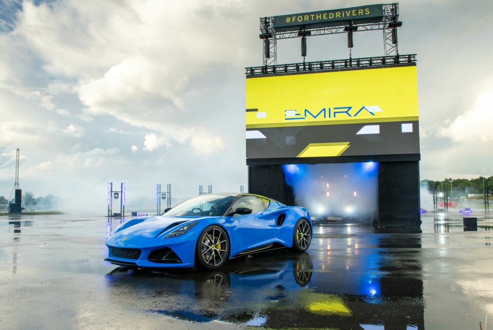 The unveiling of the Lotus Emira at a very wet Hethel Lotus-Emira-unveiling