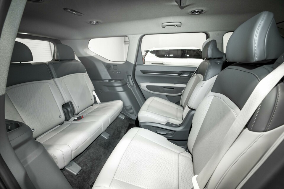 Modular seating allows for a more social layout KIA EV9 - int 2nd row facing 3rd 025 copy