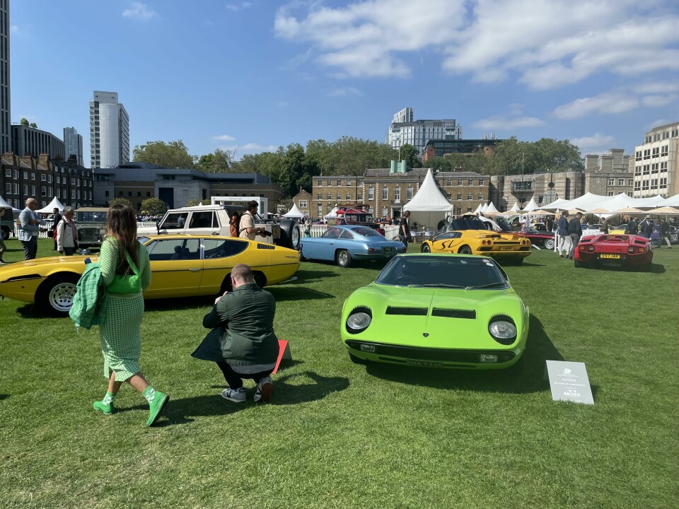 1968 Lamborghini Miura in ’Verde Scandal’ lime green 1968 Lamborghini Miura - ext front-on