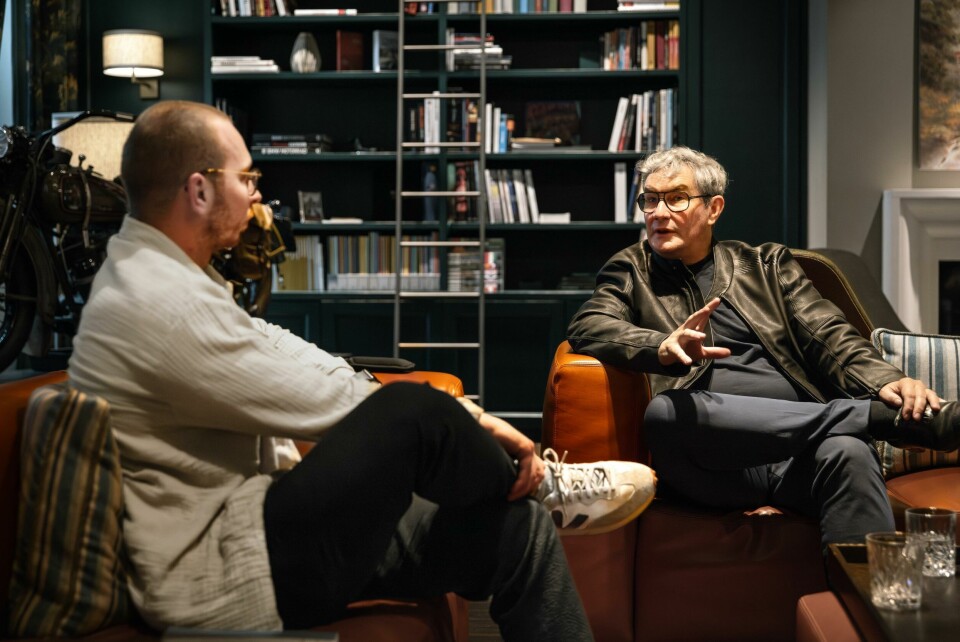 Luc Donckerwolke chats to CDN’s Freddie Holmes in Munich, August 2023 Luc Donckerwolke and Freddie in Munich
