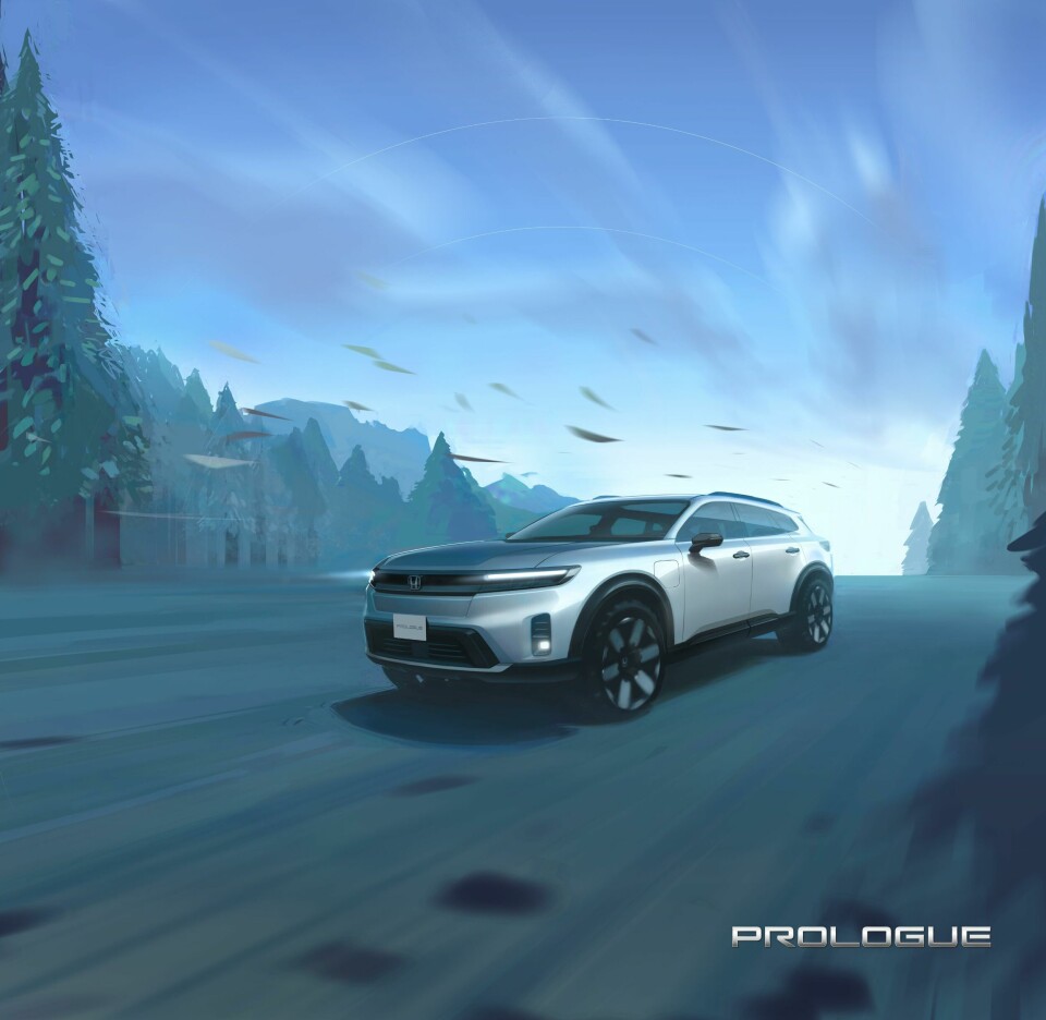 Honda has released a new sketch of the fully-electric Prologue, due in 2024 Honda Prologue Teaser Sketch_Final_with logo