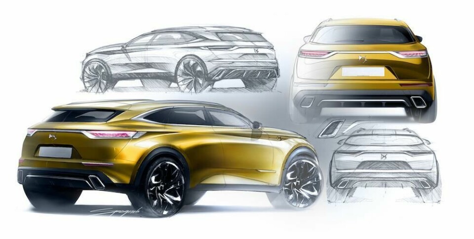 Design Development: DS7 Crossback 20170228 Ds 7 Crossback Design Sketch Montage Suv Rear
