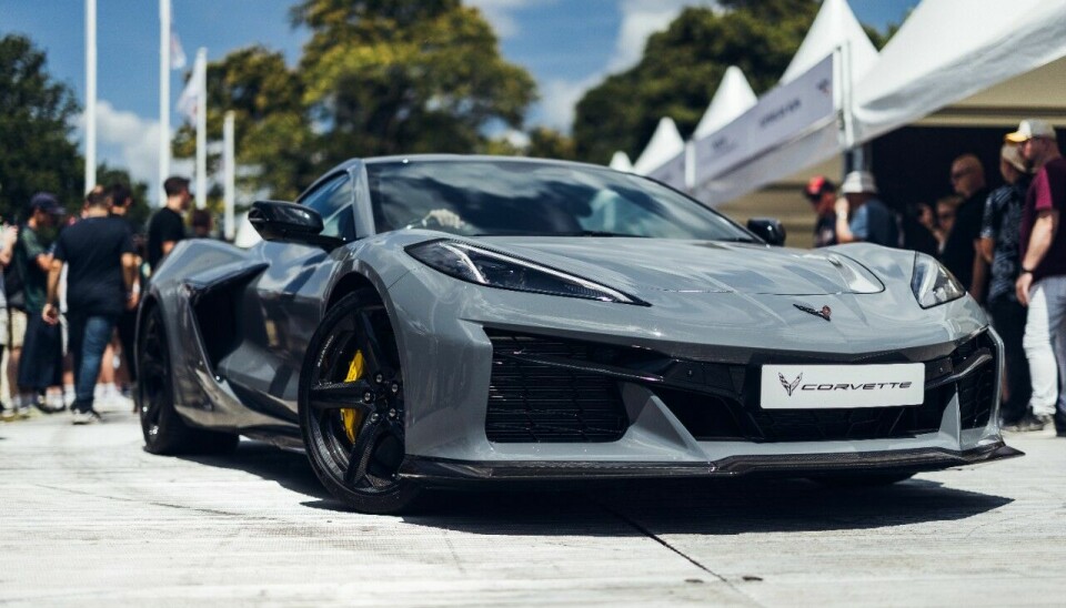 Corvette's RHD E-Ray in Seawolf Grey.