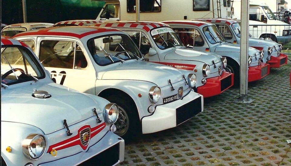 Various Abarth 850s, ready to race