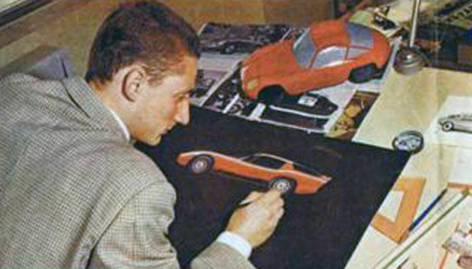 Ercole Spada sketching the Alfa Romeo TZ