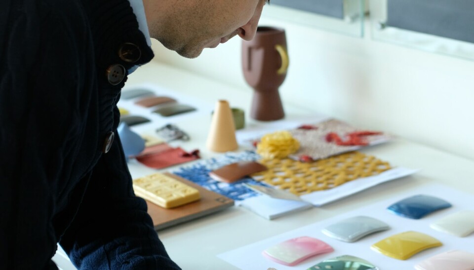 Bryant works on a moodboard