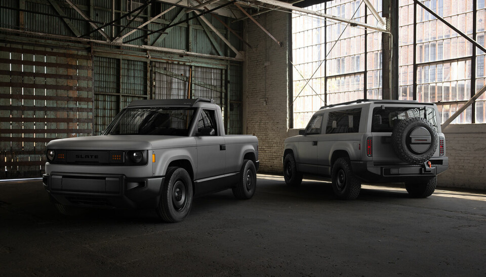 The forthcoming Slate mini truck- a platform for customization, including wraps for colour