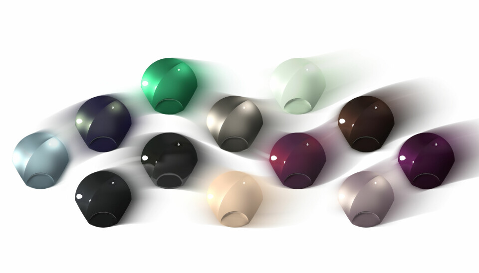 Colour swatches show the impact of highlights and shadows on curved surfaces