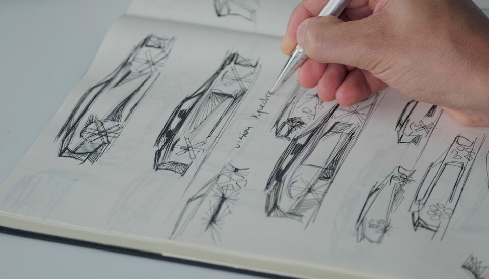 Some early sketches, note the annotation