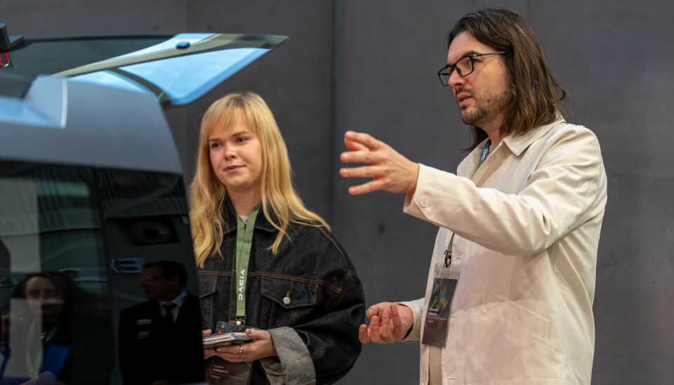 Chief designer advanced and exterior Romain Gauvin with CDN's Lucy Abbott